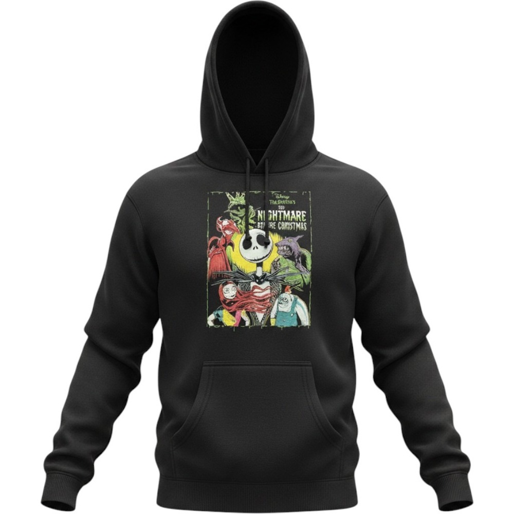 Hot Topic Disney Nightmare Before Christmas Jack Skellington Hoodie Black Small